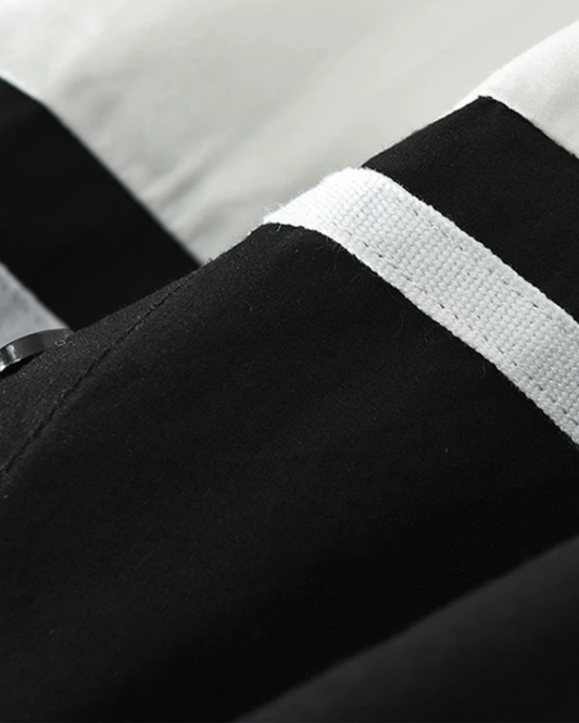 The stripes of the Modern Two-Tone Men's Cotton Shirt