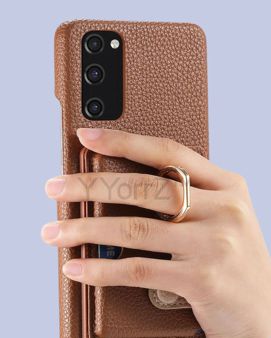 The Ring Handle of the Galaxy A52 Card Slot Leather Case