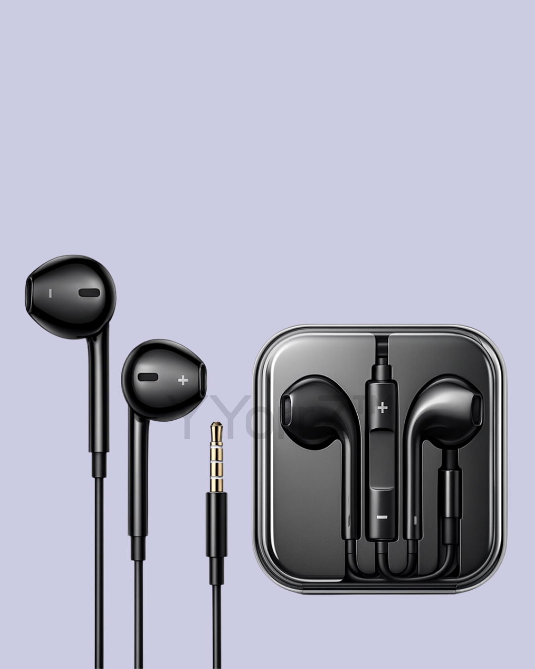 The black EarPods Headphone Plug in a casing