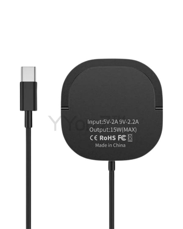 The black Snap Wireless Charger with Kickstand