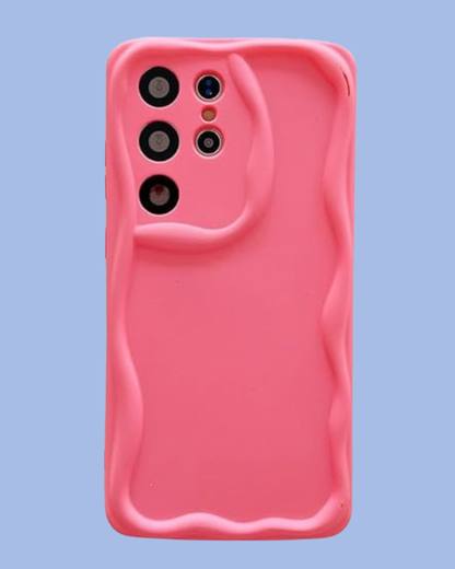 The candy pink Galaxy Wavy Edge Case
