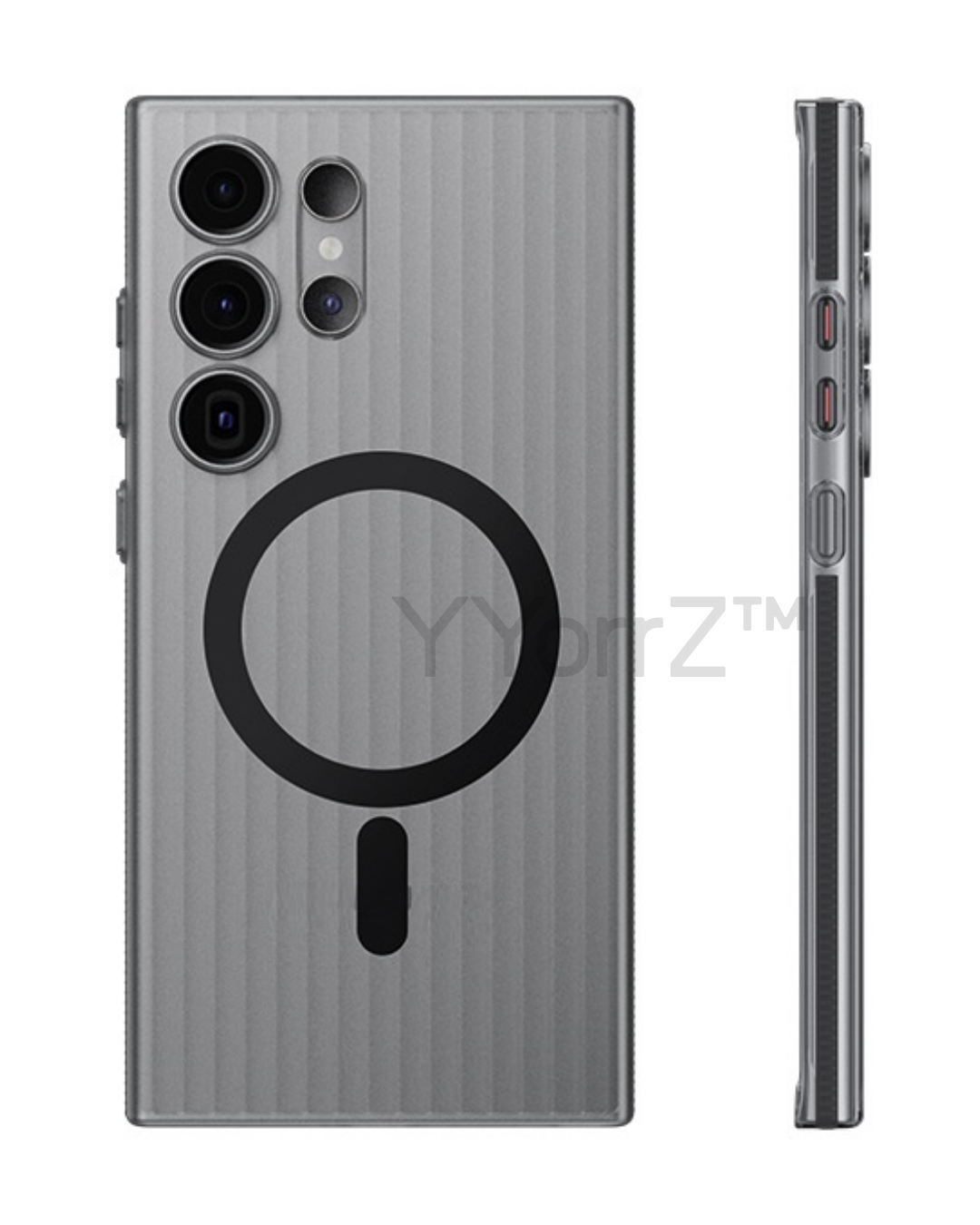 The dark gray Samsung Galaxy Vertical Stripe Flipsuit Case