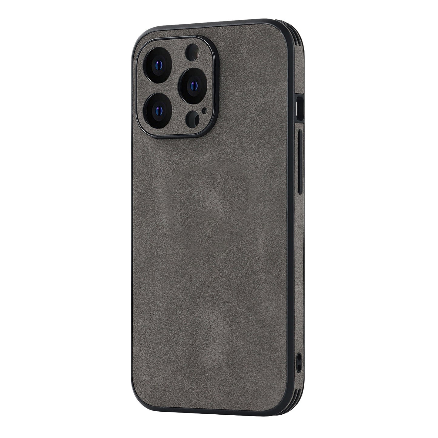 The dark grey Stylish Suede iPhone Case