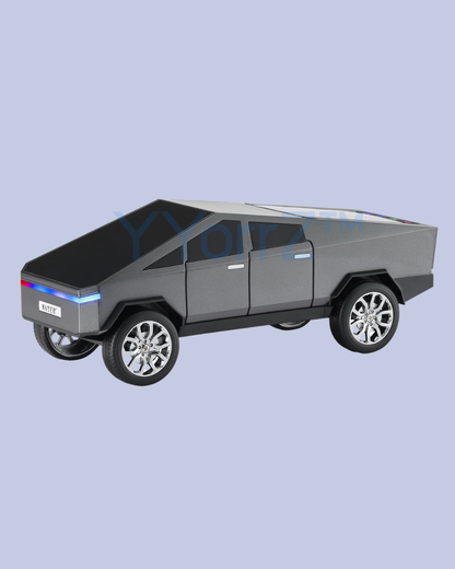 The display of the gray 15W HD Sound Cybertruck Shaped Wireless Bluetooth Speaker