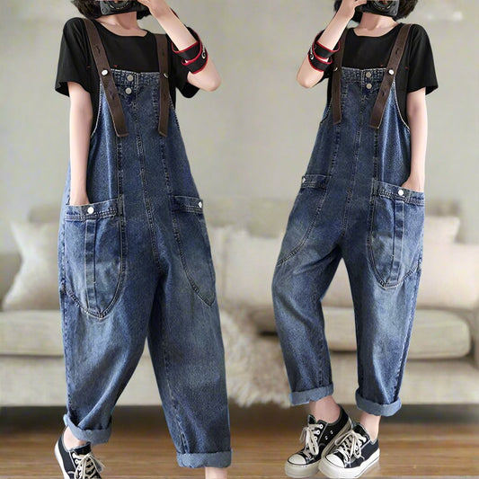 Easygoing Denim Overalls for Women