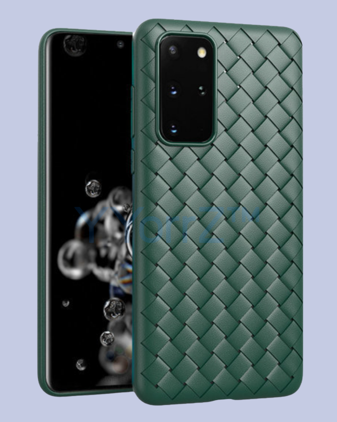 The Green Galaxy Woven Diamond Grid Design Case