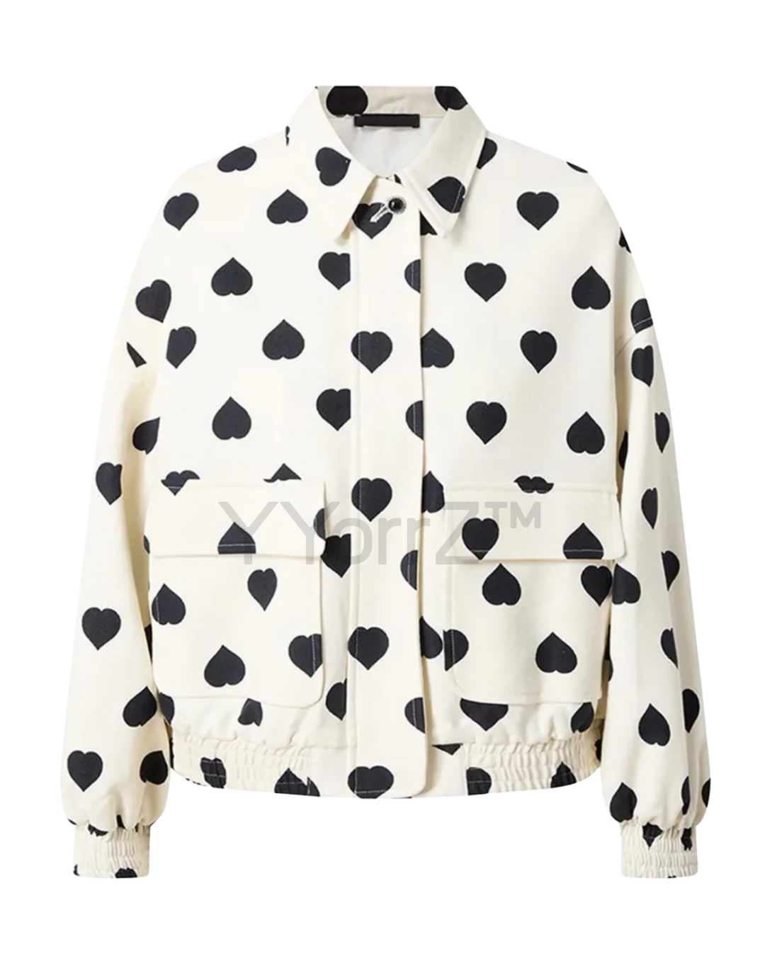 Display of the Heart Pattern Lightweight Bomber Jacket
