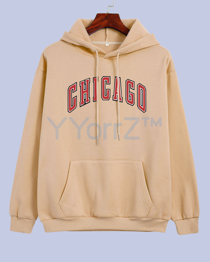 Khaki Retro_Chicago_Collegiate_Pullover_Hoodie