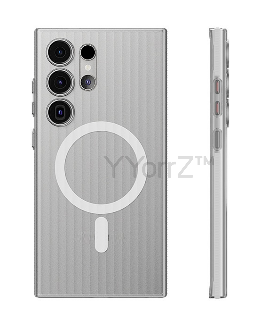 The light silver Samsung Galaxy Vertical Stripe Flipsuit Case