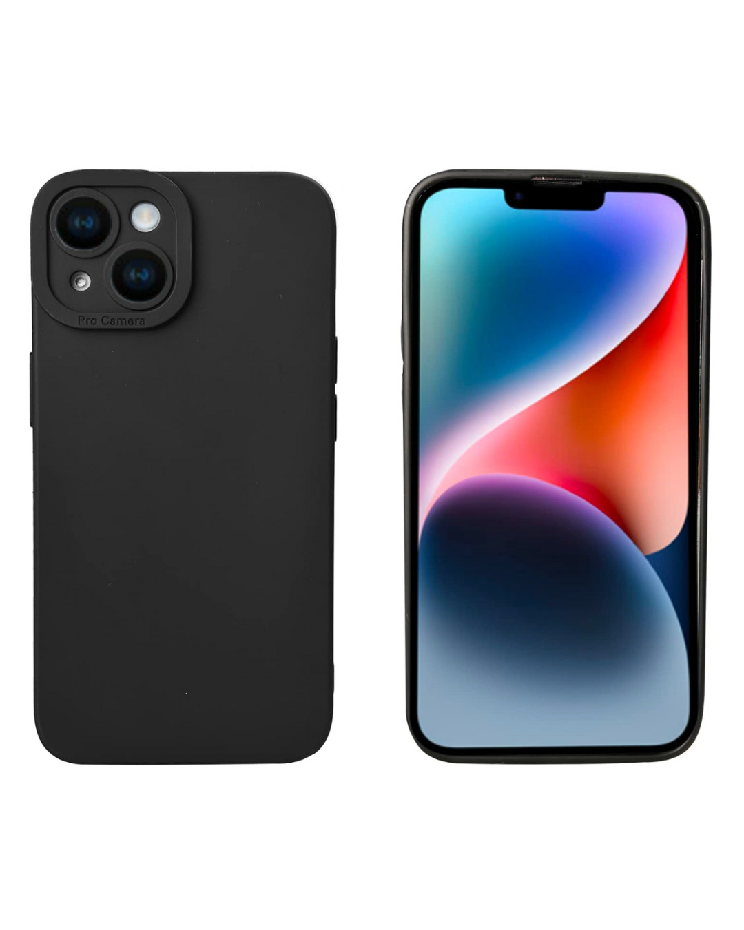 Display of an iPhone in a matte black Liquid Silicone iPhone Case