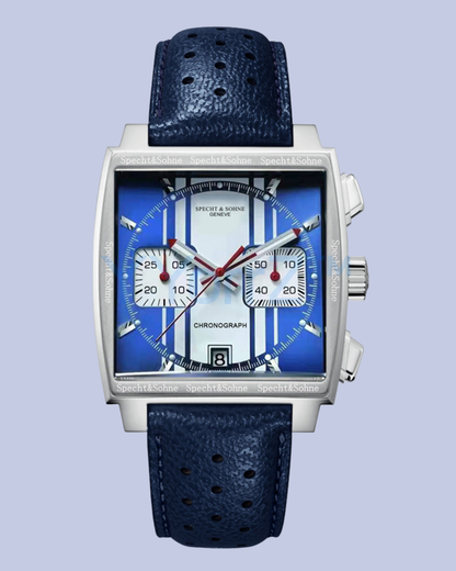 Men's Blue Square Motorsport Chronograph Watch