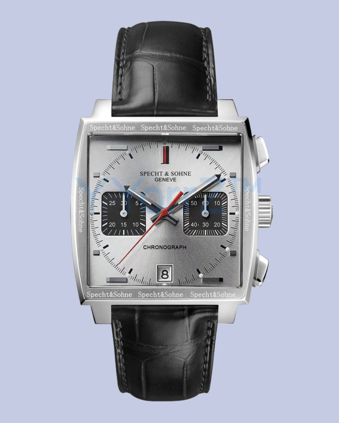 Men's White Square Motorsport Chronograph Watch