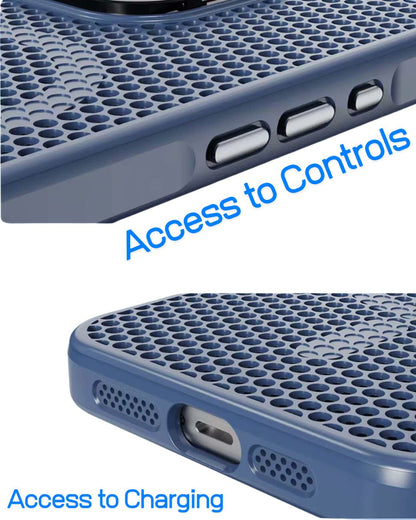 Mesh Design MagSafe Camera Ring Kickstand iPhone Case