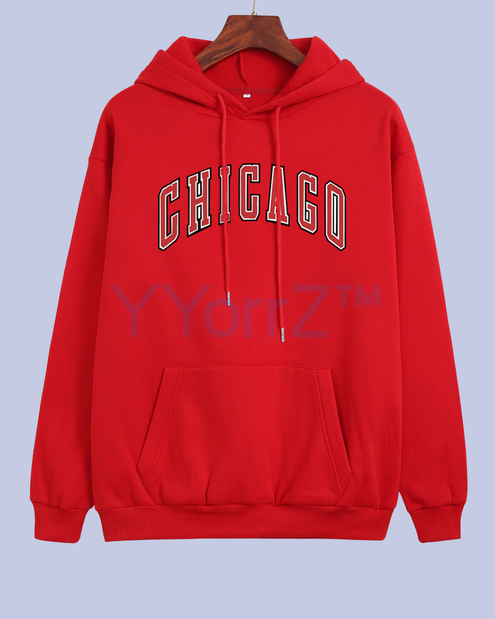 Red Retro_Chicago_Collegiate_Pullover_Hoodie