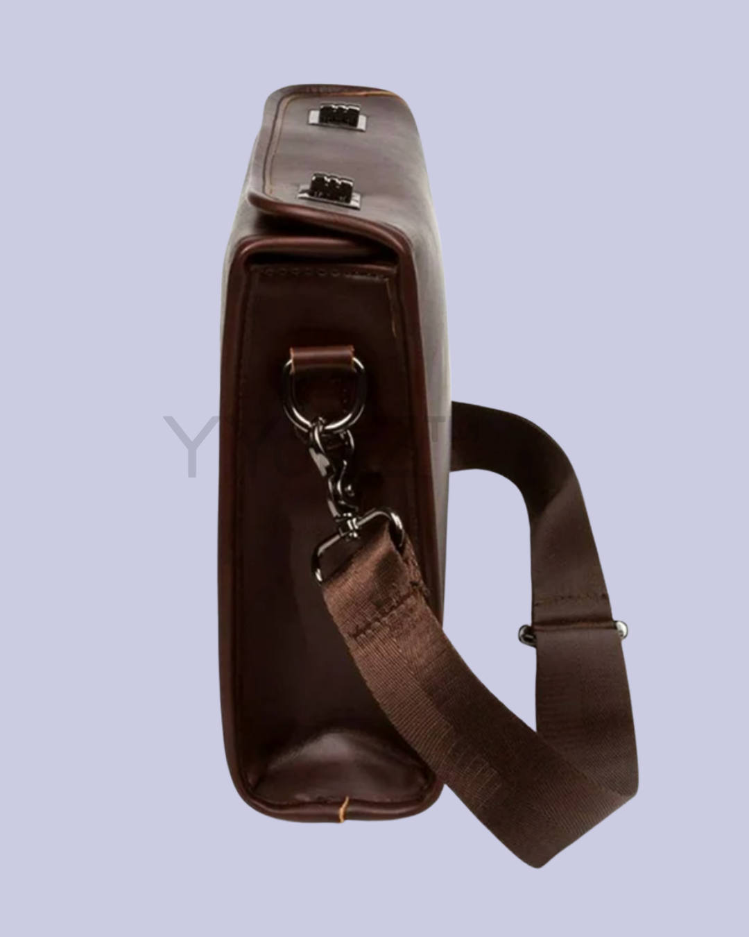 The side view of the Vintage Style Crossbody Messenger Bag