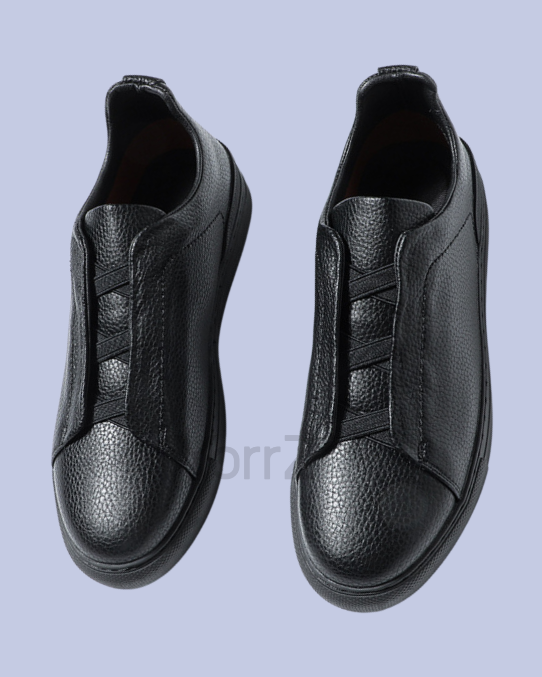 The Black Triple Stitch Slip-On Low-Top Sneakers