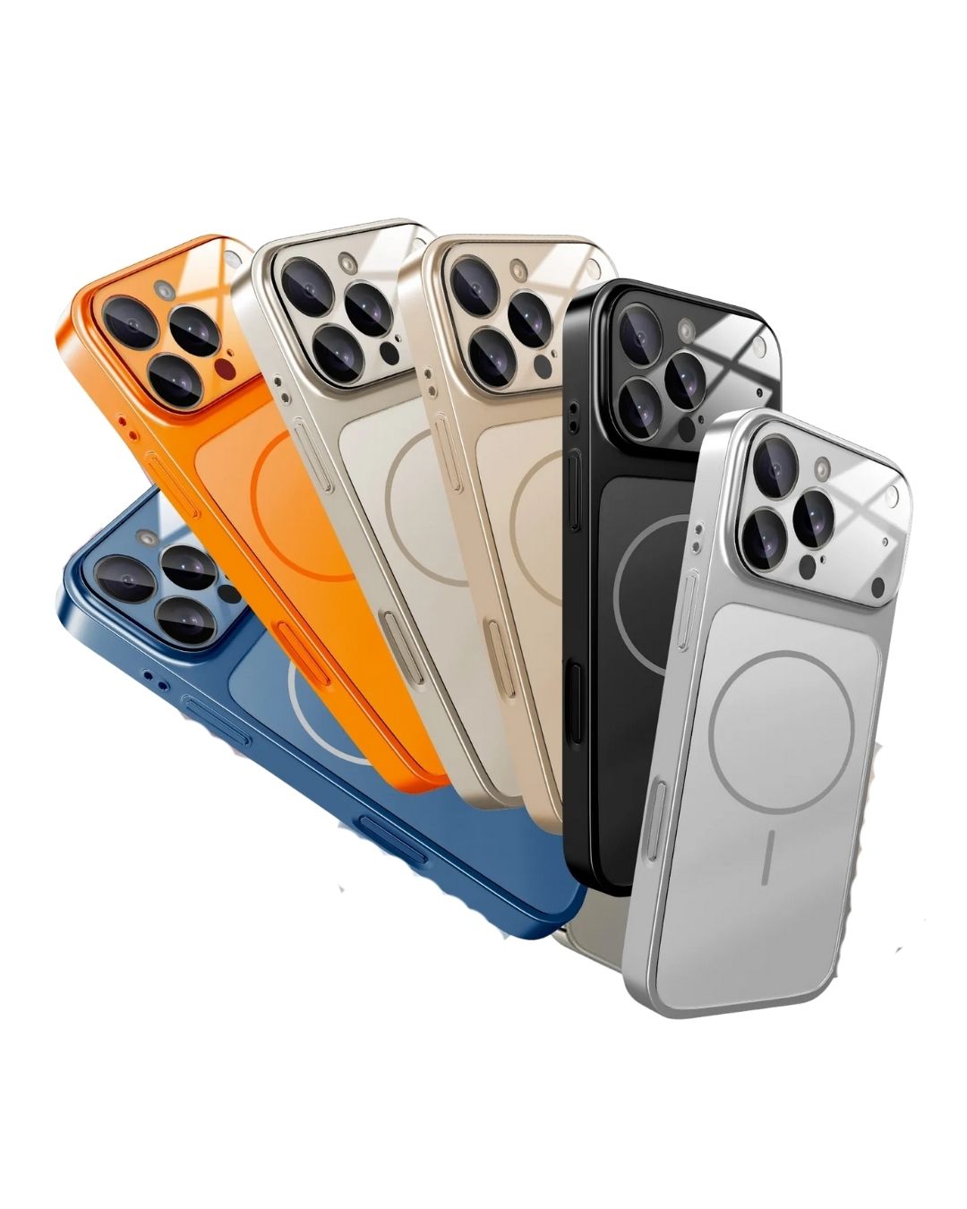 Tempered Glass Magnetic Titanium iPhone Case with MagSafe