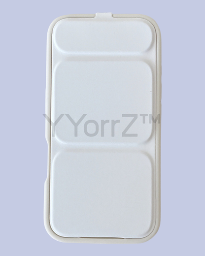 White Slim Tri-Fold Stand Silicone iPhone Case