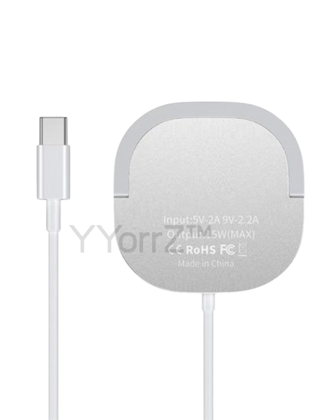 The white Snap Wireless Charger with Kickstand