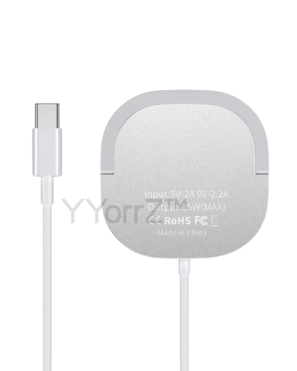 The white Snap Wireless Charger with Kickstand